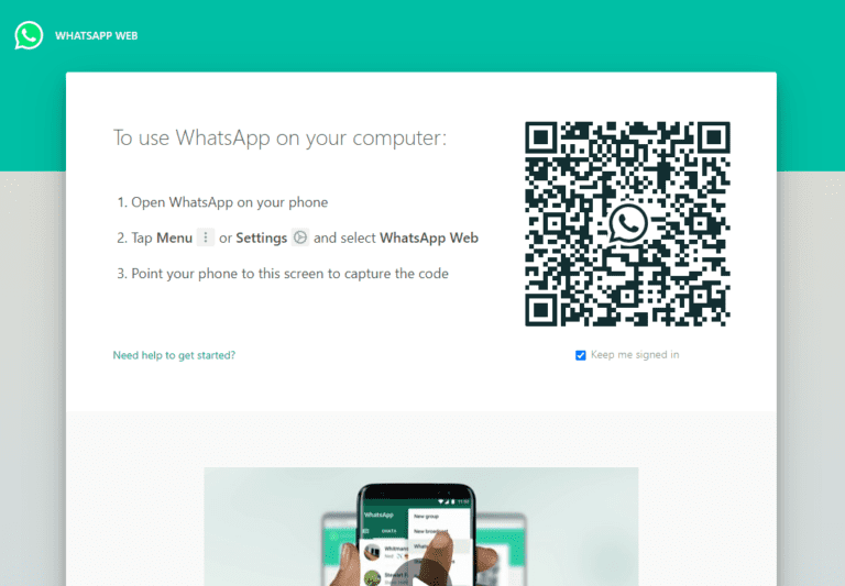 Whatsapp Web connect et QR Code