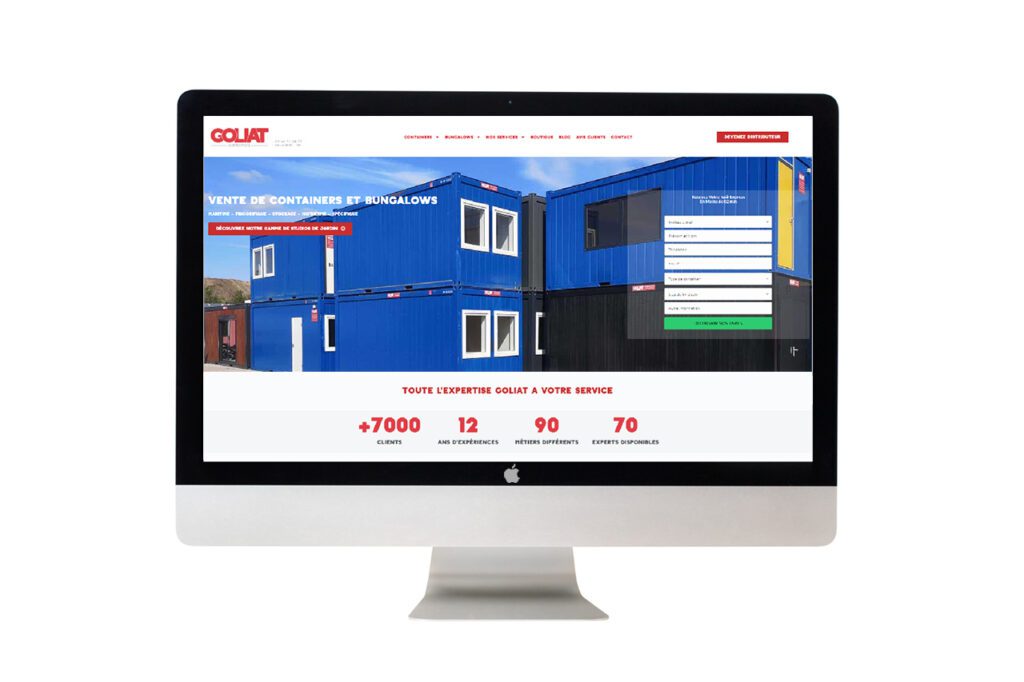GOLIAT Containers site web view