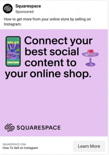 CTA Facebook Instagram Squarespace