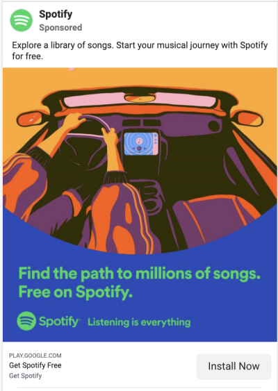 CTA Facebook Spotify